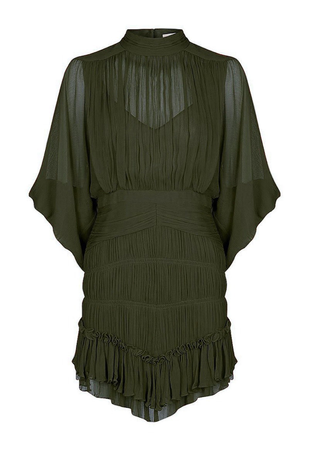 Clemence Long Sleeve Mini Dress | Olive ...